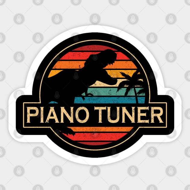 Piano Tuner Dinosaur Sticker by SusanFields